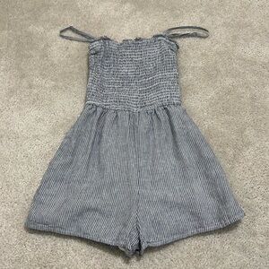 abercrombie blue ribbed romper